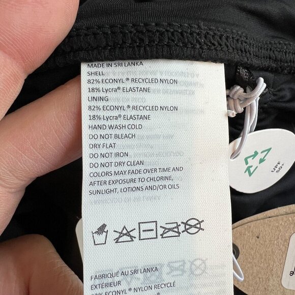 prAna Womens Aurelia Bathing Suit Bikini Bottom High Waisted XL XTRA LARGE Black - Picture 7 of 7